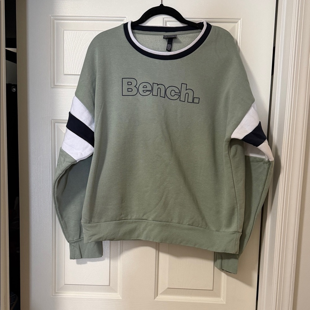 2/$10 SALE - Bench Green Sweatshirt with Navy and White Details